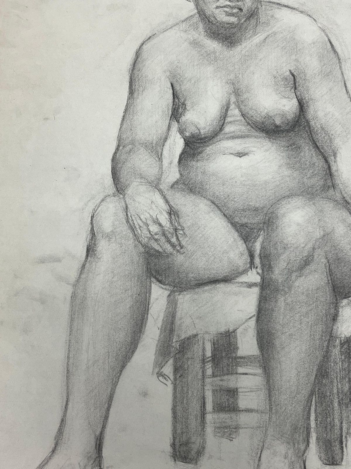 Josine Vignonmid Century French Study Of A Seated Nude Woman1945 photo Art
