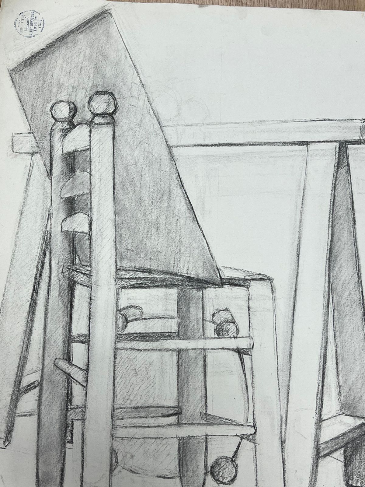 Josine Vignonmid Century French Study Of A Chair And Geometric Arrangement1945 photo 168.0