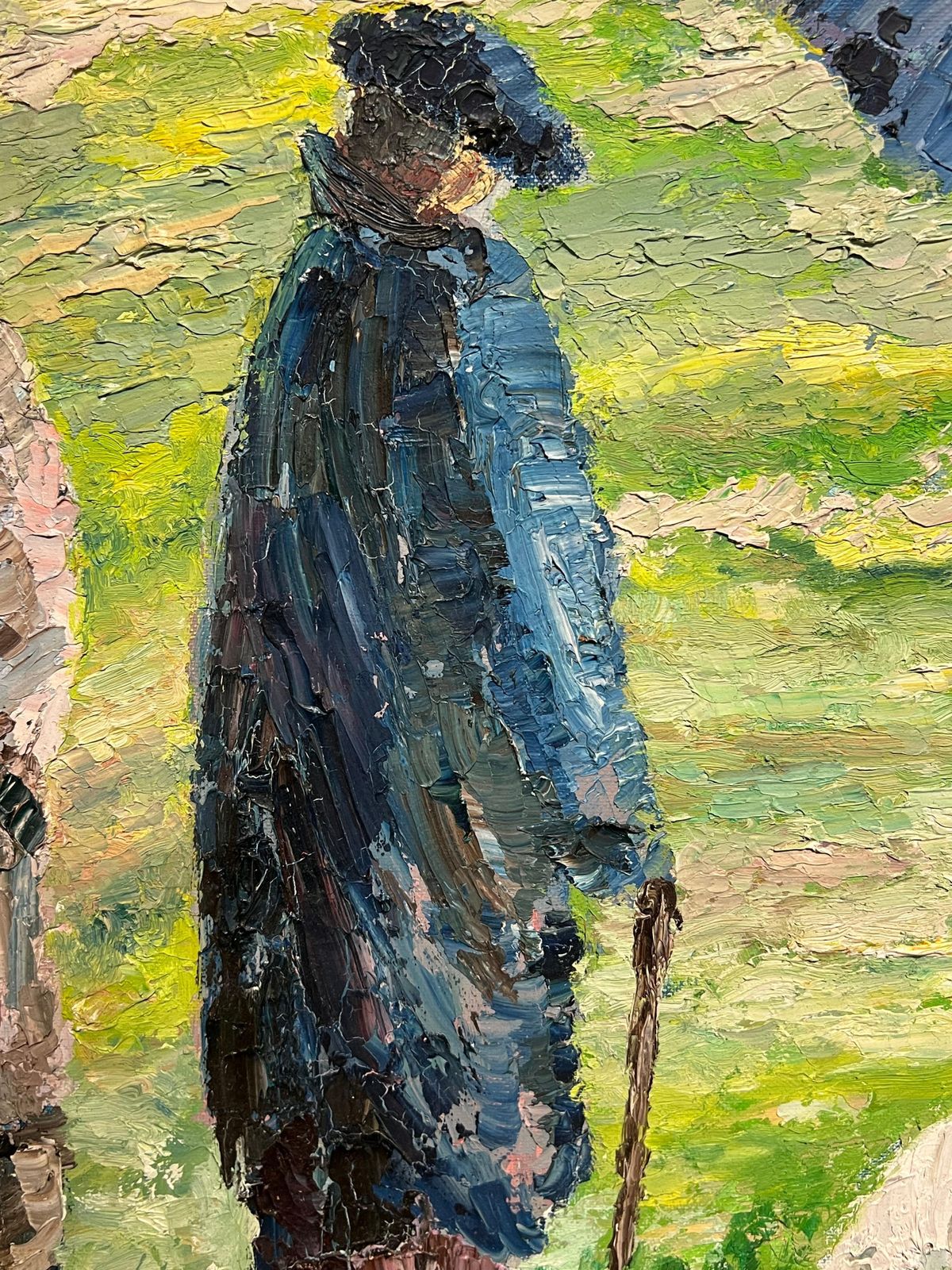 J.Bredecheshepherds At Sunrise Large 1970's French Post Impressionist Oil Painting1970's photo buy