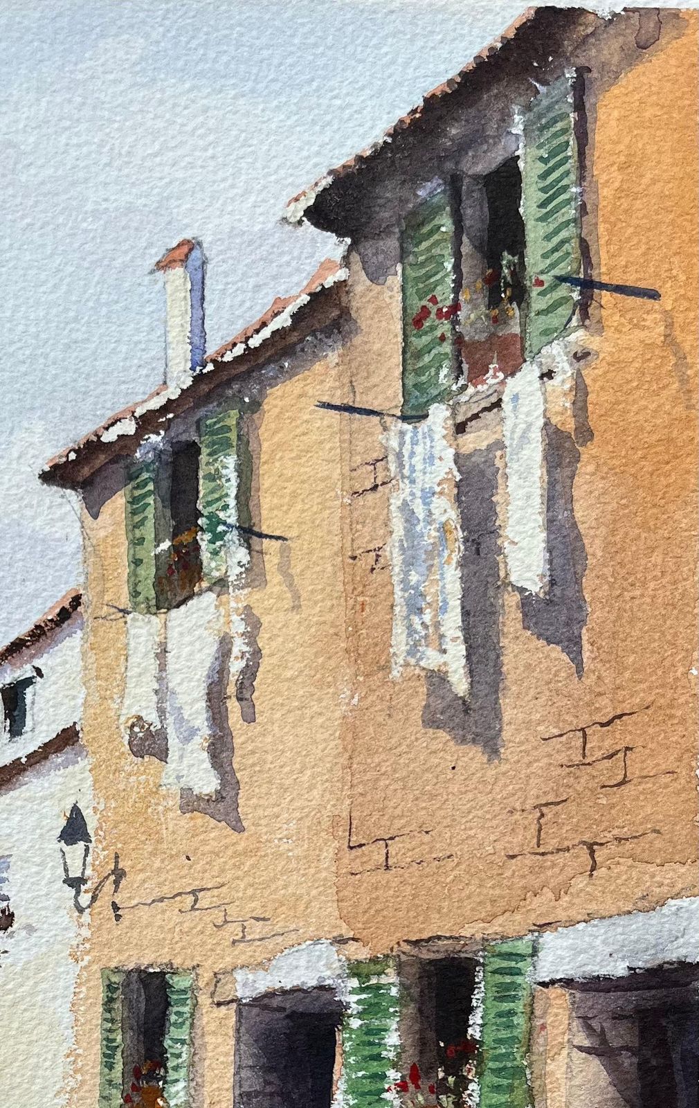 Anthony Averybritish Watercolor Of A Sunlit Village Scene With Horse And Cart And Chickens photo Art