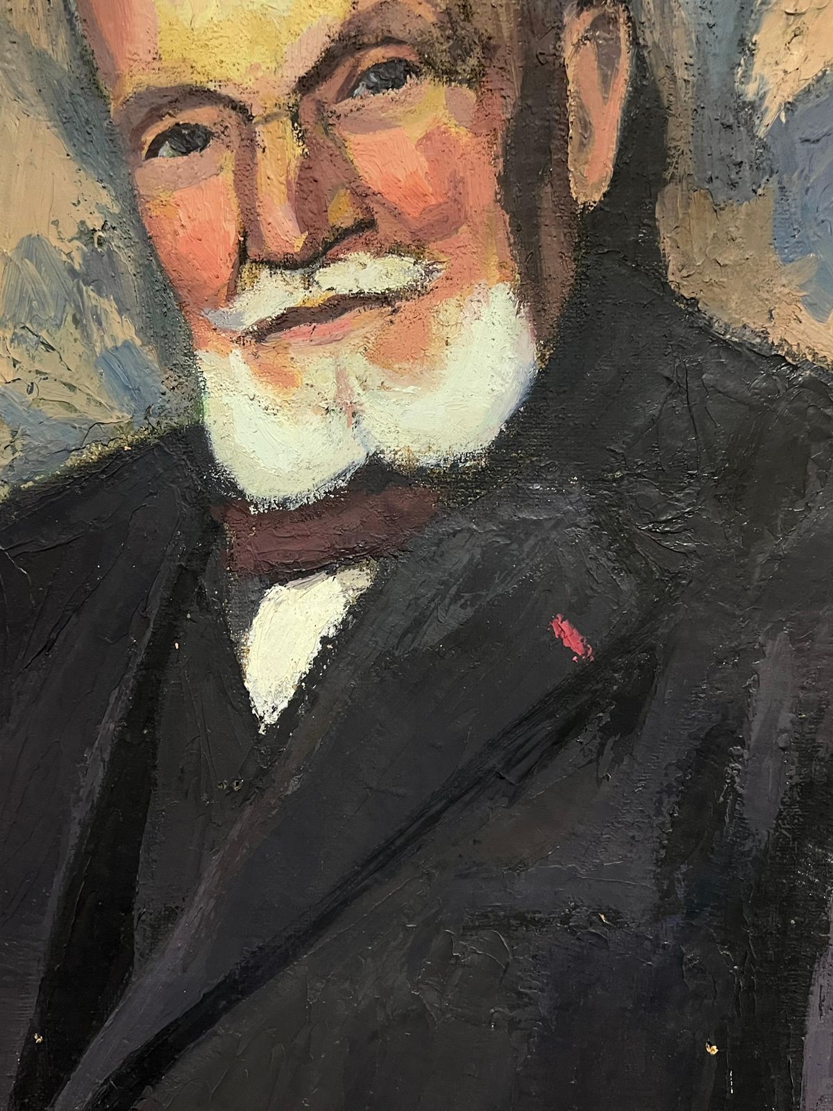 Georges Joubin (1888 1983) 1930's Large French Oil Distinguished Portrait  Dapper Gentleman In Suit & Chair1930 photo 1424.0