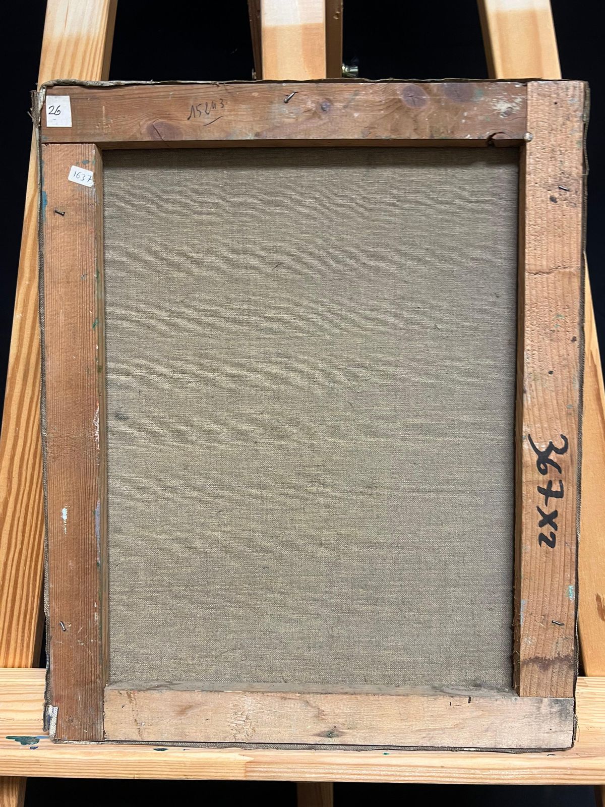 photo furniture L Bernard1950's French Modernist Portrait Of Woman By The Window Textured Oil Paintingmid 20th Century