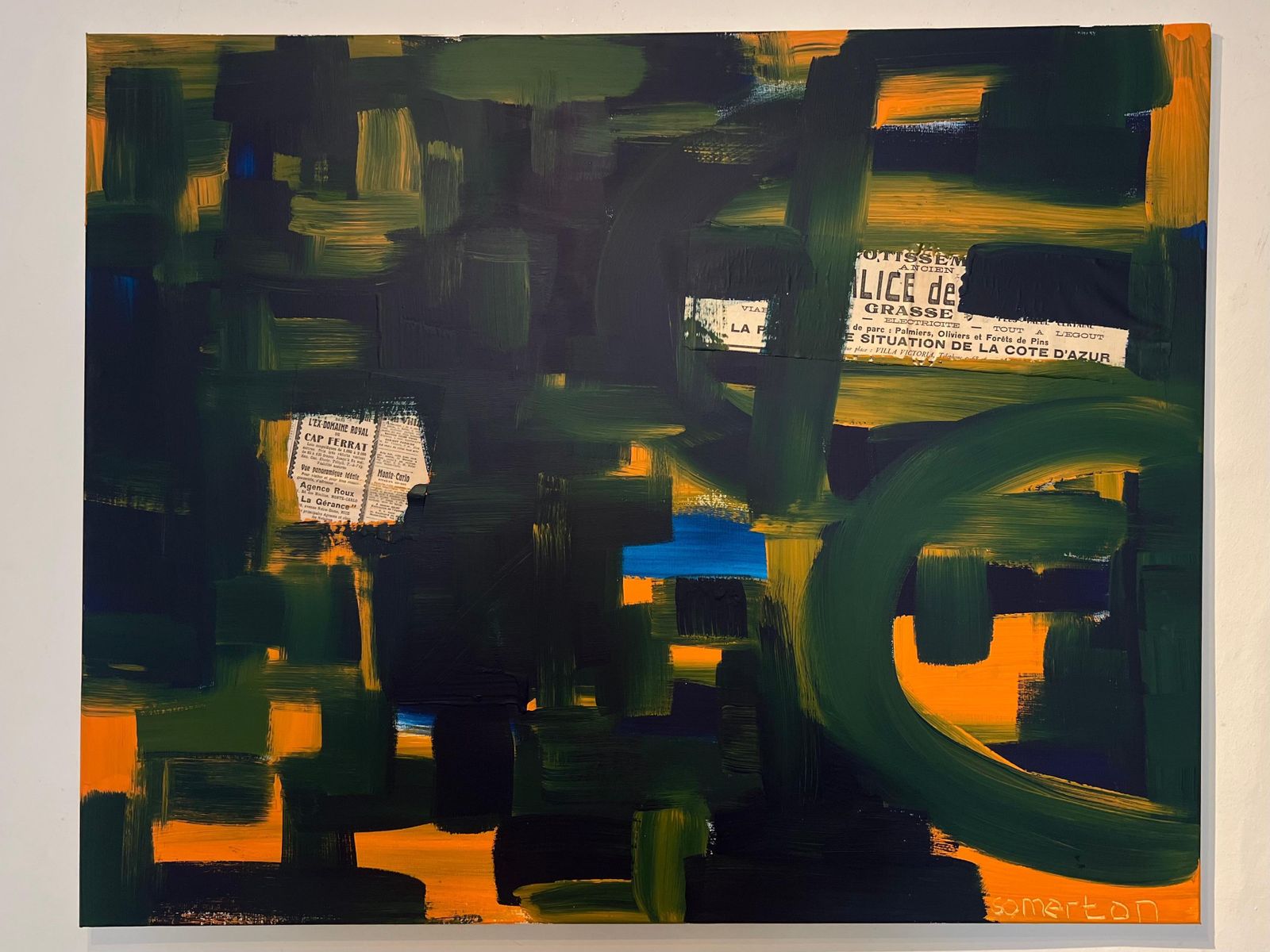 Robert Somertonvery Large British Expressionist Abstract Original Painting On Canvasc. 2024 photo furniture