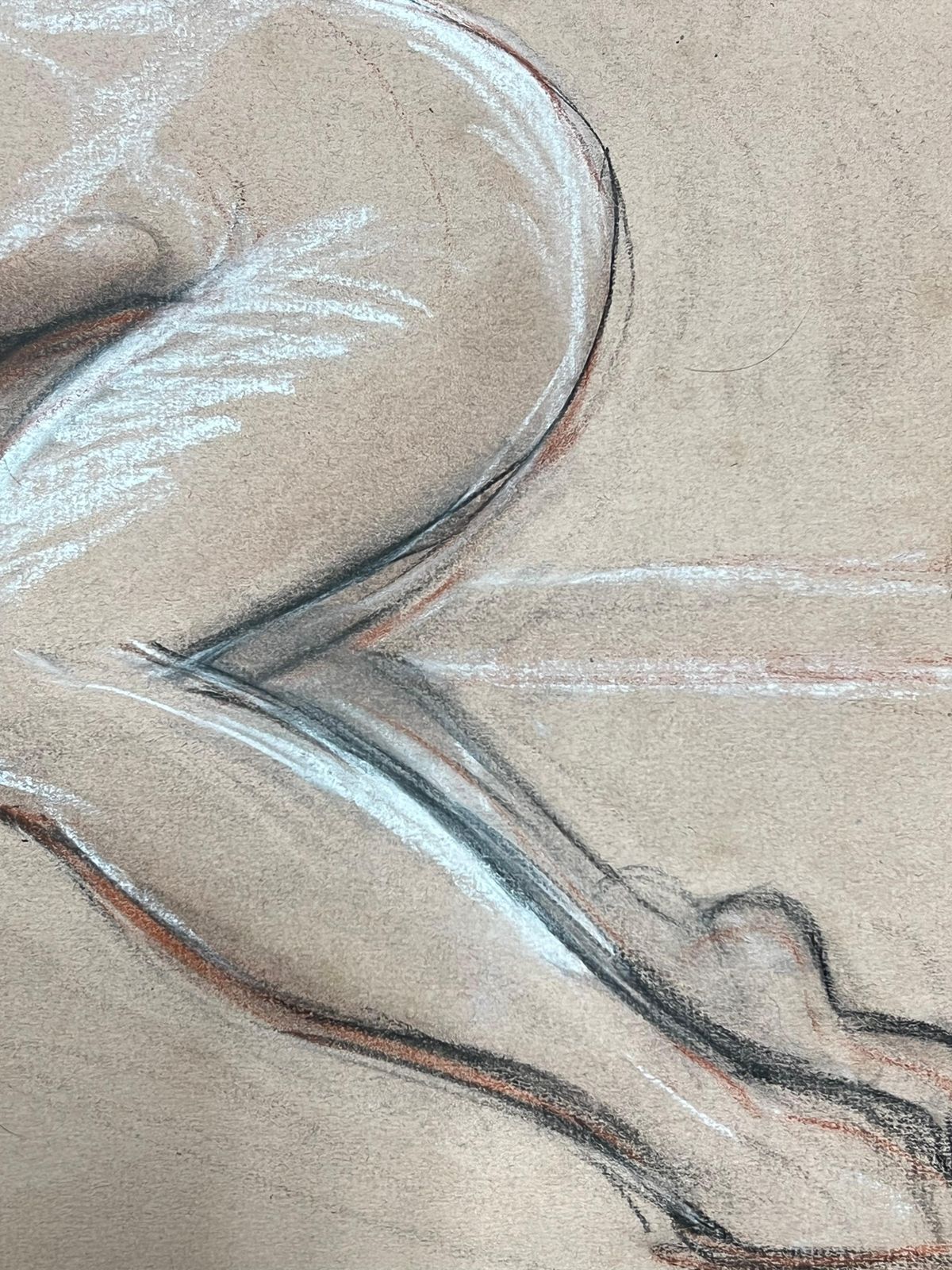 Dagmar Web1960's Original French Pastel Sketch Reclining Nude Study1960's photo 204.0