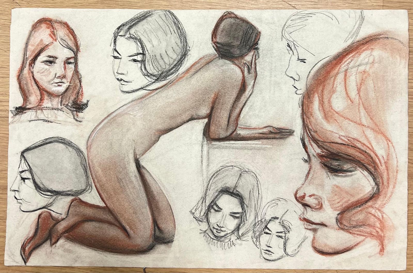 Dagmar Weboriginal French Pastel Expressive Mid Century Sketches With Detail1960's photo furniture