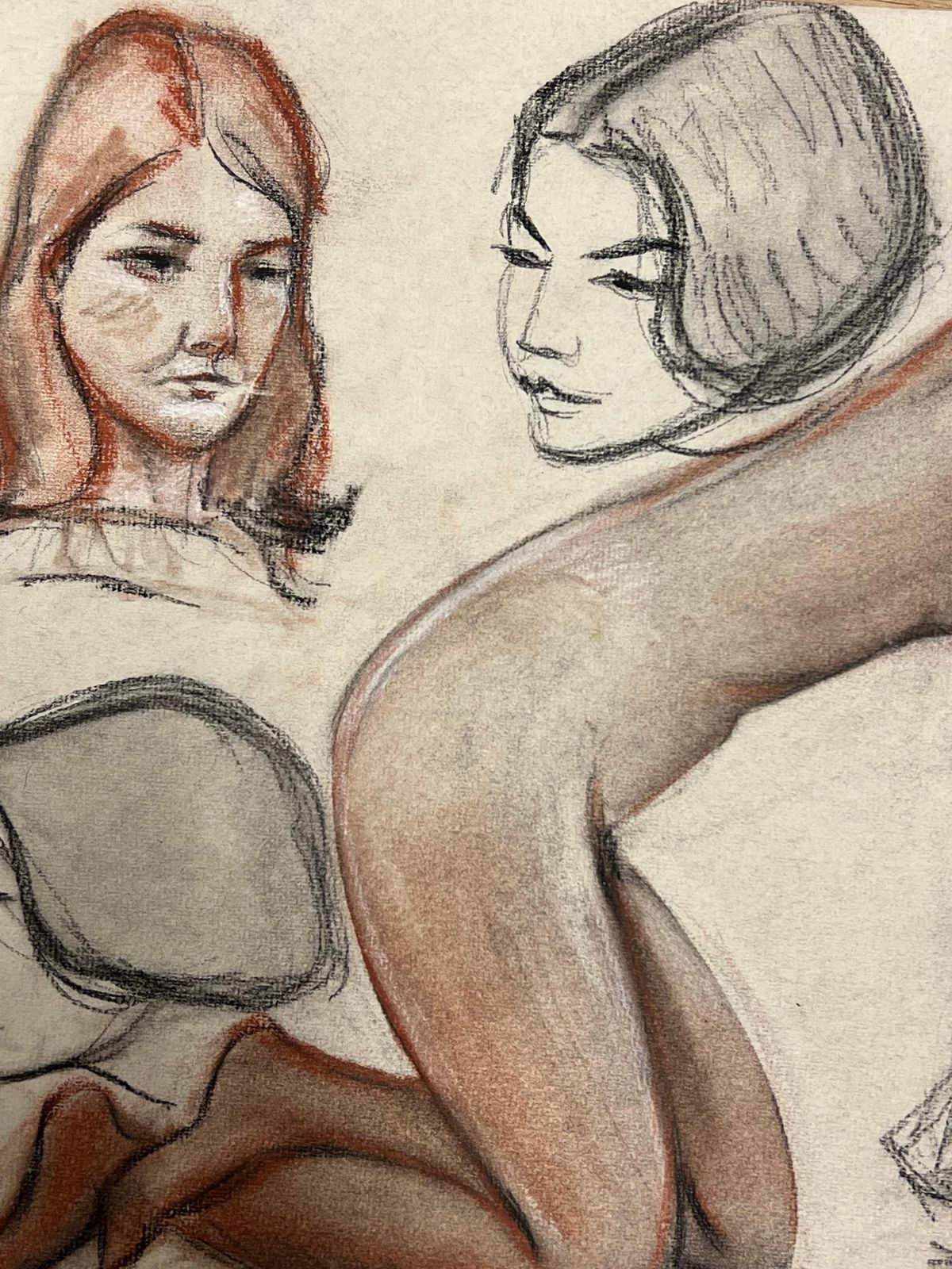 Dagmar Weboriginal French Pastel Expressive Mid Century Sketches With Detail1960's photo 254.0