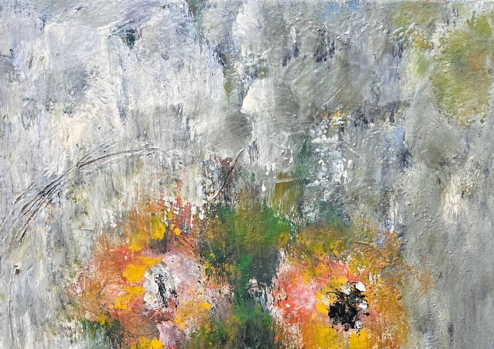 Fanch Lelfrench Impressionist Oil Painting Of Still Life Of Wildflowers In A Vase photo vinterior