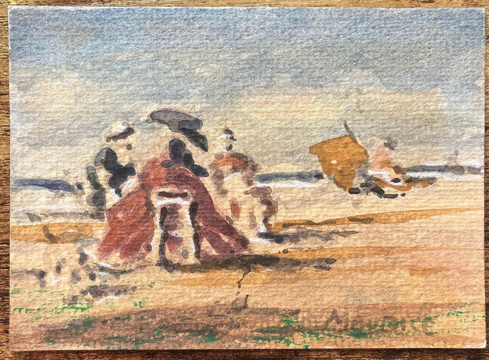 Maurice Mazeiliefrench Impressionist Watercolor Of Women Relaxing On A Sunlit Beach2018 photo furniture