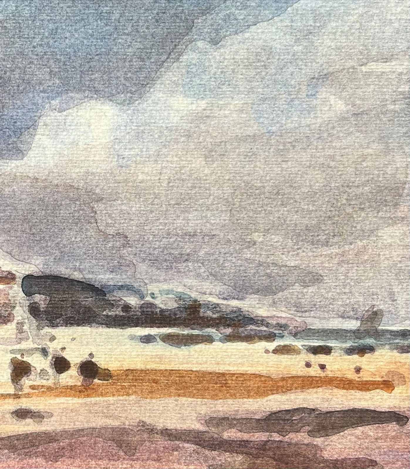 Maurice Mazeiliefrench Impressionist Watercolor Of A Coastal Landscape With Historic Towers2013 photo 246.0