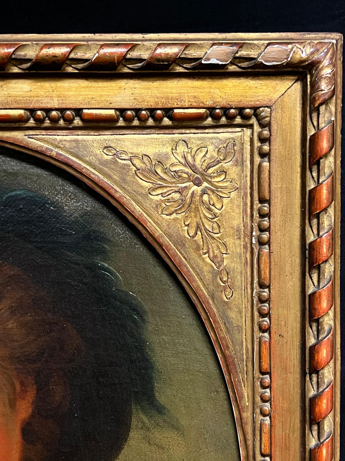 French Schoolfrench Rococo 18th Century Portrait Young Boy Playing A Flute Oval Oil Painting18th photo buy