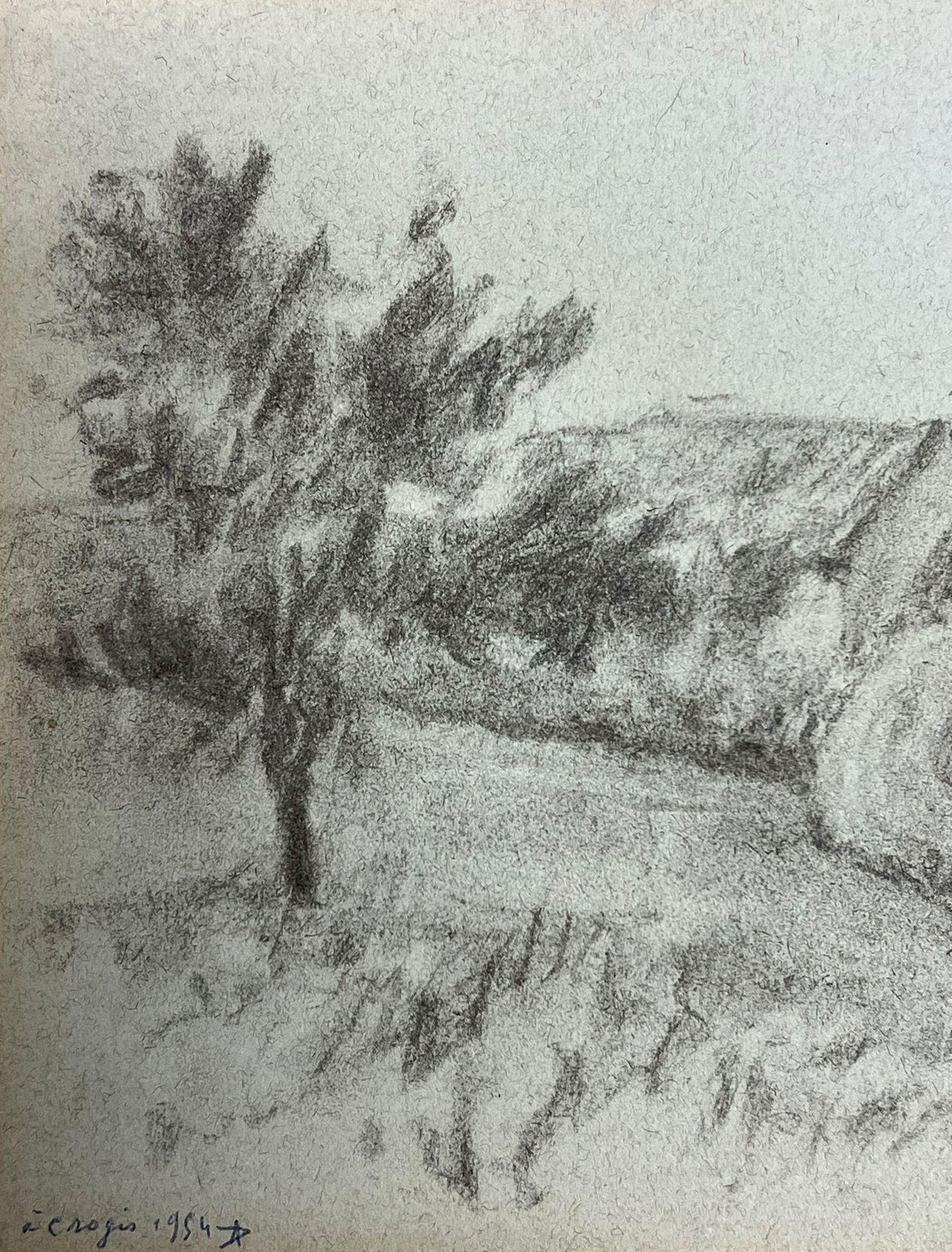 Regine Davidrustic Barn And Tree Scene With Charming French Countryside Landscape1954 photo Art