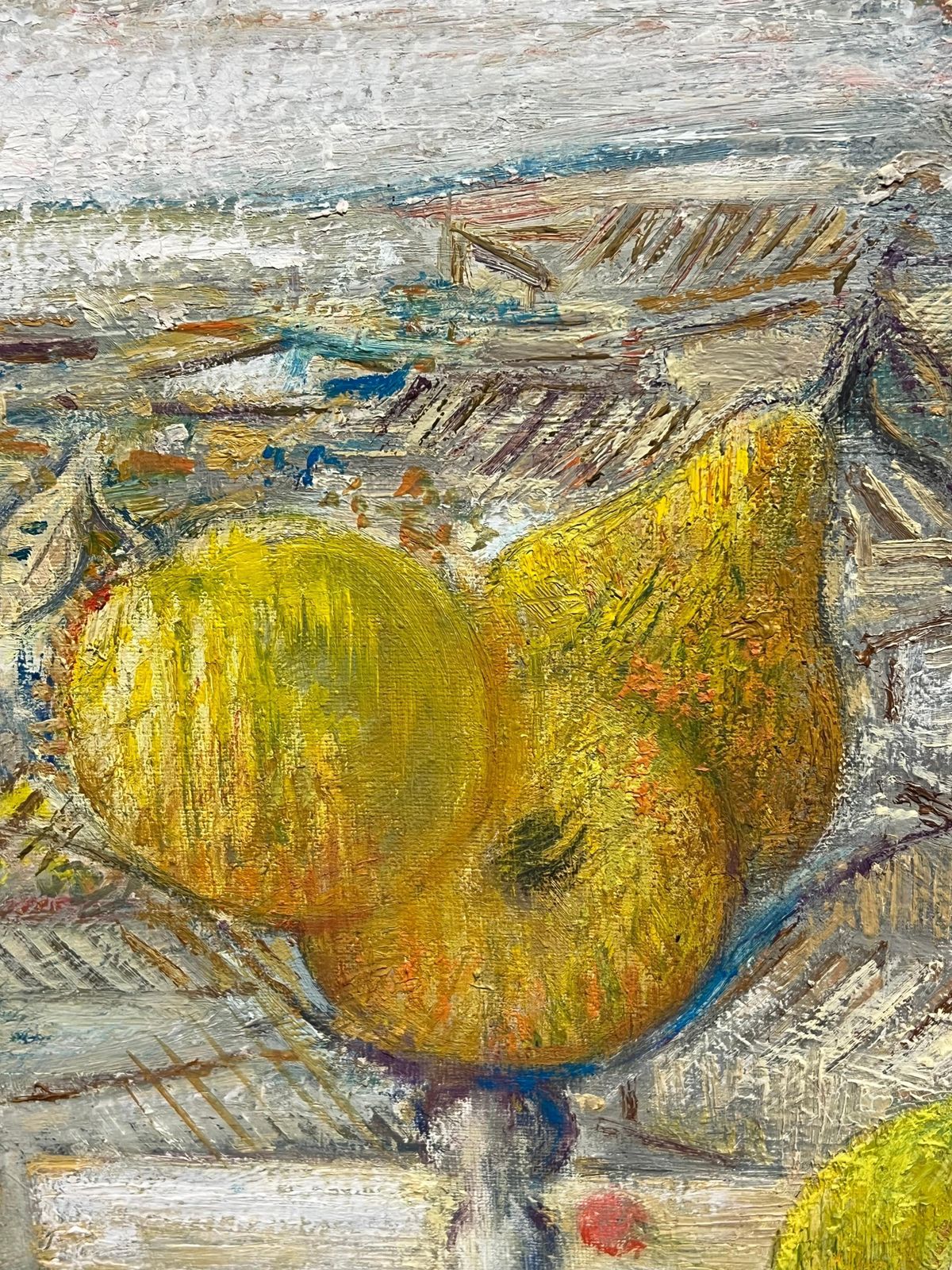 French Schoolbeautiful Impressionist Still Life With Vibrant Florals & Citrus French Artistmid 20th Century photo Art