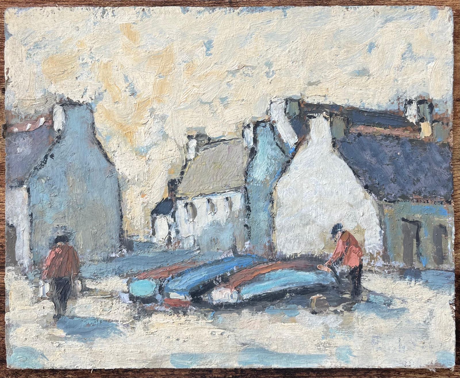 Fanch Lelfrench Impressionist Oil Painting Of "Les Environs De St. Guénolé"2004 photo furniture