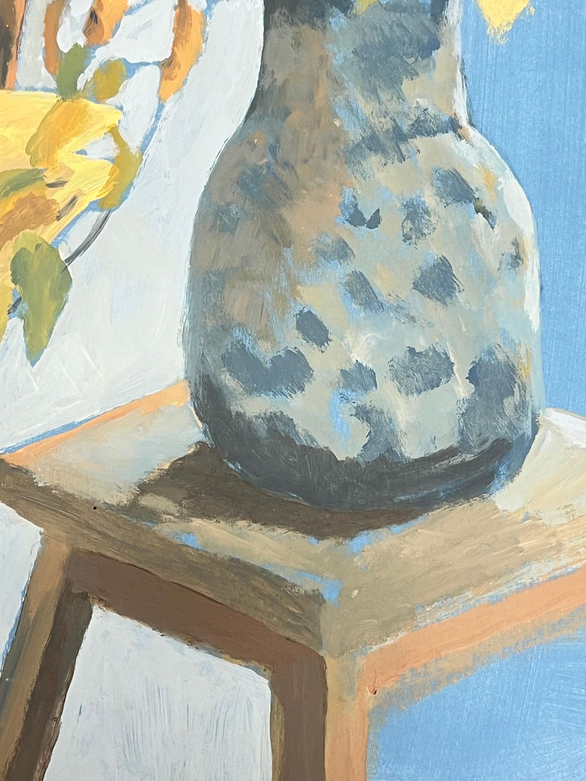 Guy Nicodstill Life With Autumn Leaves Chair And Decorative Pot French Oil1952 photo buy