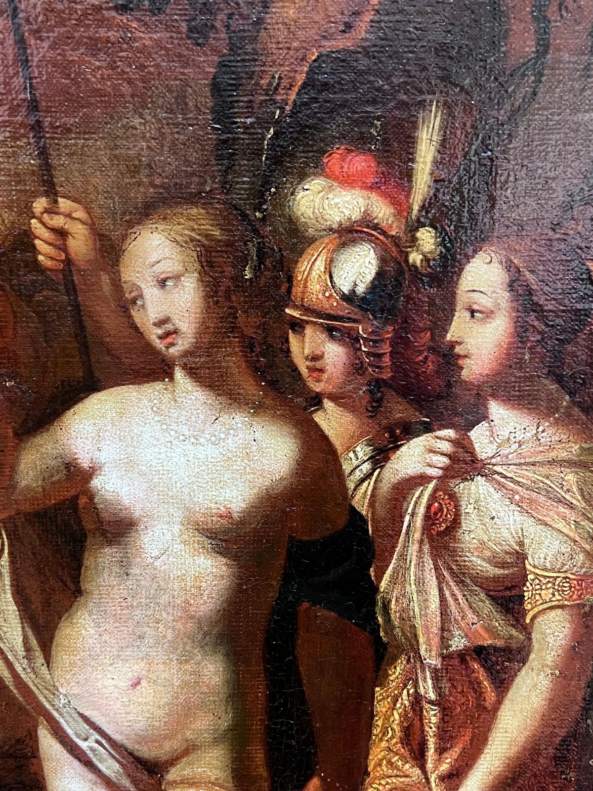 Fontainebleau Schoollarge 16th Century Old Master Oil Painting The Judgement Of Paris Mythological1580 photo Art