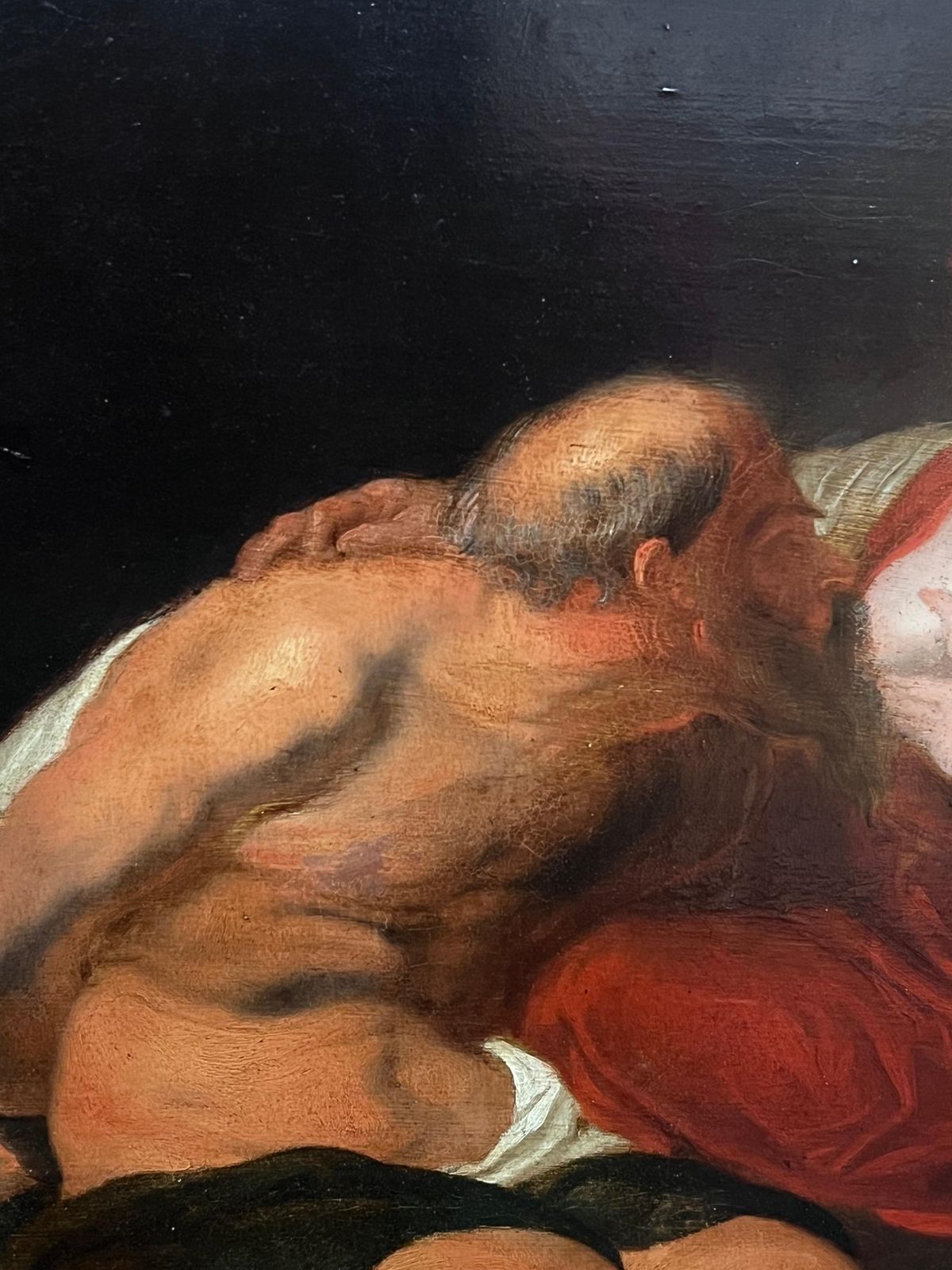 Fine 17th Century Flemish Baroque Oil Painting Roman Charity Large Wood Panel17th Century photo Art