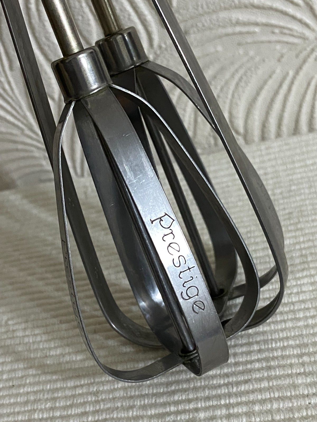 58.0 Vintage Prestige Stainless Steel Hand Whisk Mixer Egg Beater Made In England photo