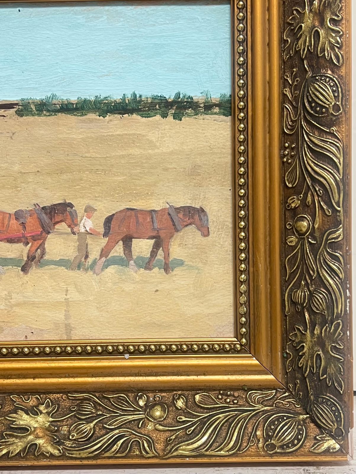 Wilfred Wilsonthe Haycart Mid 20th Century English Impressionist Signed Oil Painting photo 865.0