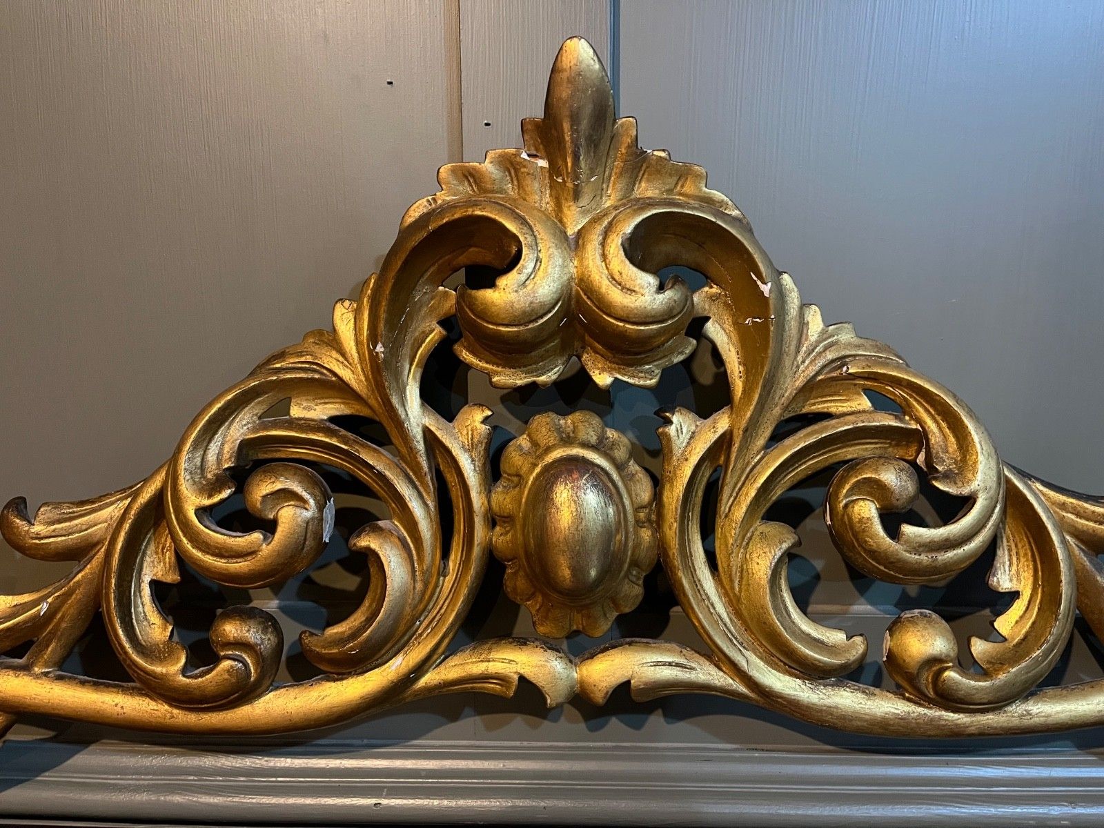 Antique Carved Wood With Gesso & Gilt Beautiful Decorative Unique Item 1800’s photo 340.0