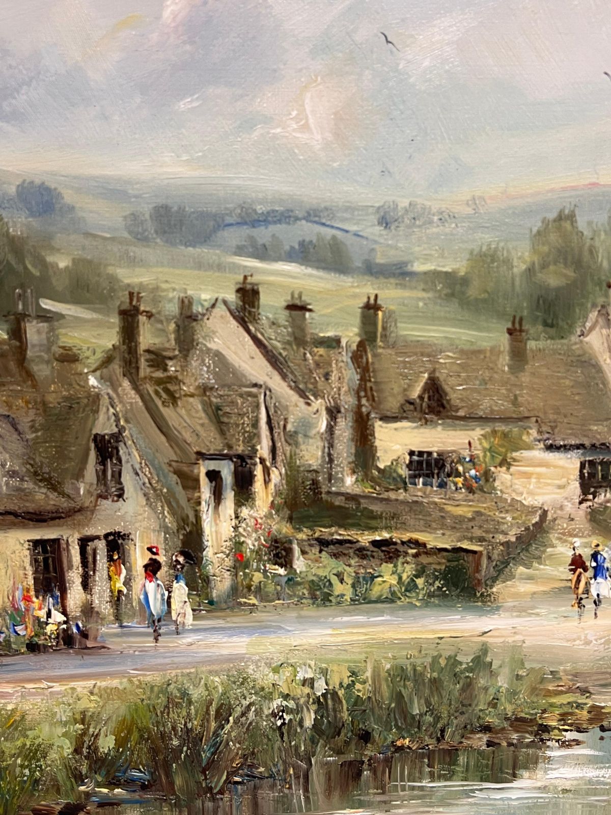 Donald Jennings Arlington Row Bibury The Cotswolds England Original Signed Oil Painting 1996 photo 1650.0