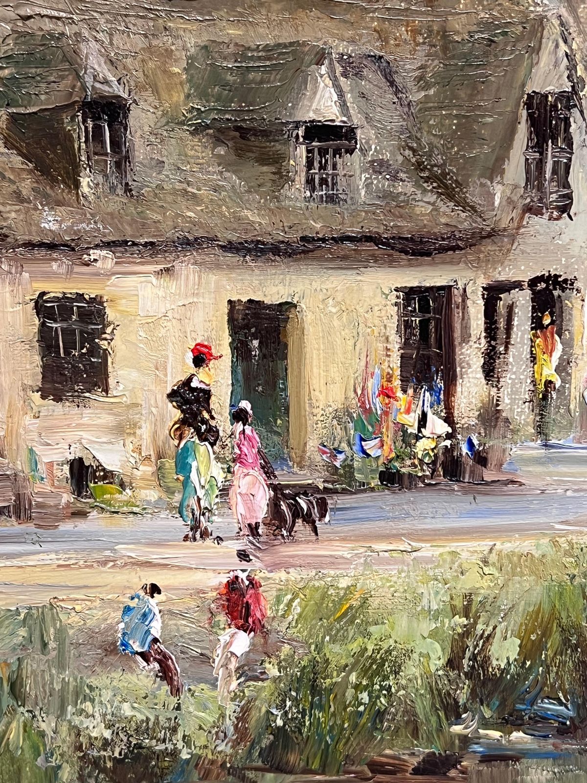 Donald Jennings Arlington Row Bibury The Cotswolds England Original Signed Oil Painting 1996 photo vinterior