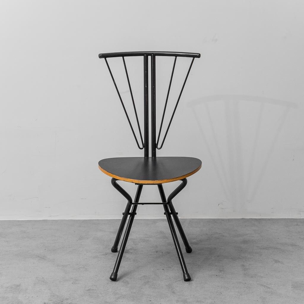 Set Of 4 Vintage 1970s Metal And Wood Folding Chairs photo for sale