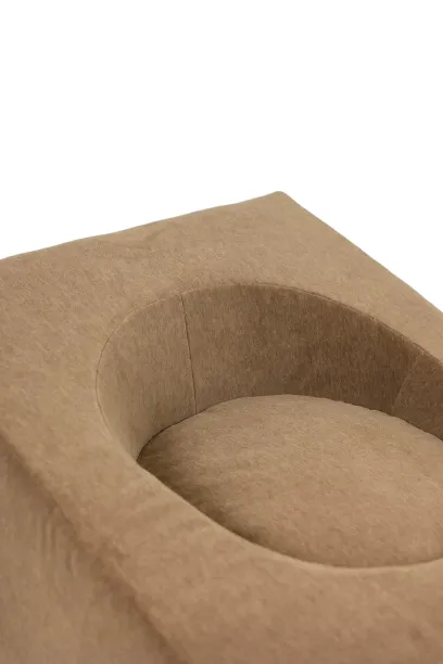 Pair Of Cubic Armchairs In Beige Mohair Fabric. Contemporary. photo vinterior