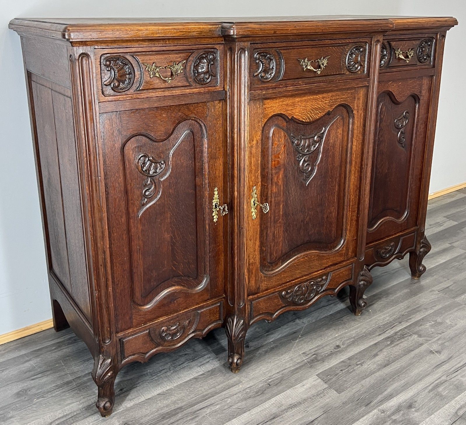 Sideboard Antique French Louis XVI Oak Cabinet Carved Cupboard Lot 4571 photo furniture
