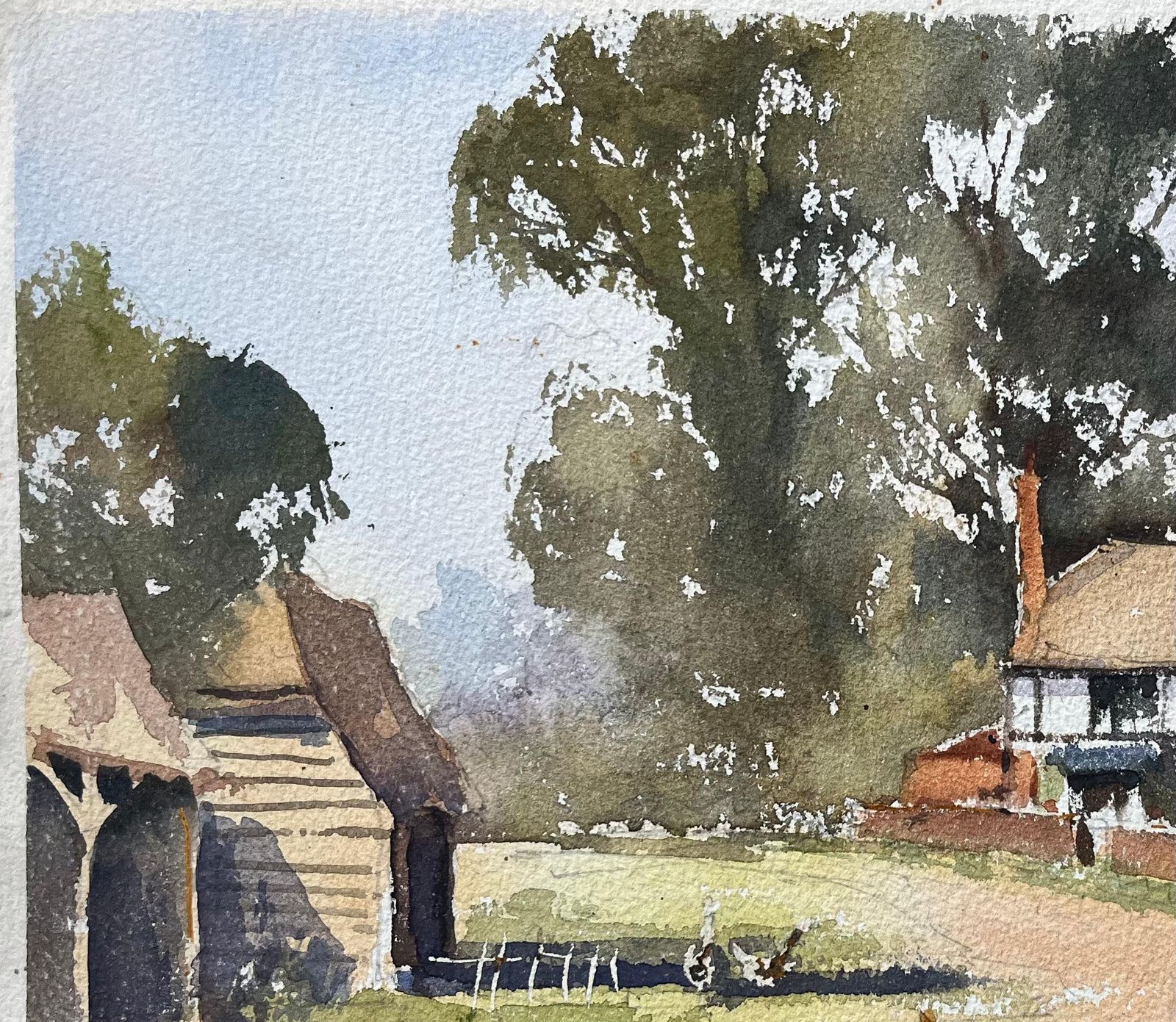 Anthony Avery British Impressionist Watercolor Of A Rural English Village Scene photo vinterior