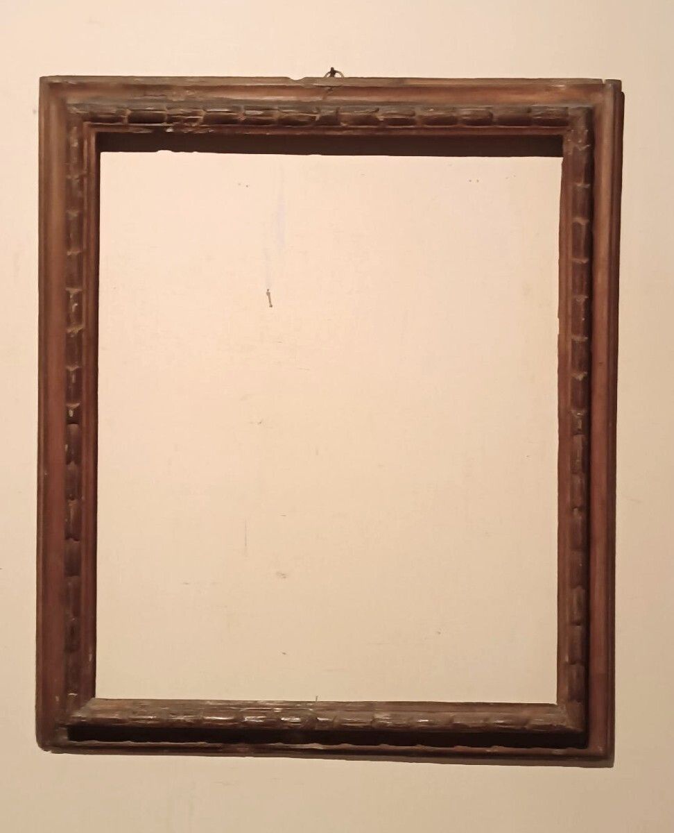 Antique Lacquered Frame By Salvator Rosa, Italy, 17th Century, 104x90 Cm photo furniture