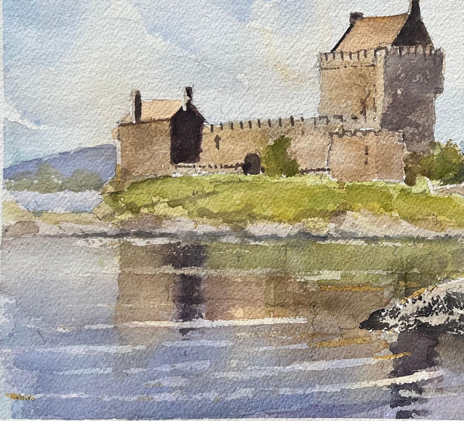 Anthony Avery British Impressionist Watercolor Of Eilean Donan Castle Scotland photo 495.0