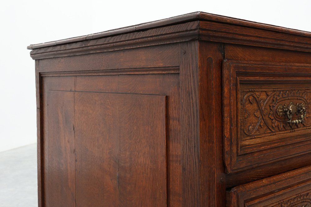 Furniture 17th Century Italian Renaissance Oak Chest Of Drawers photo