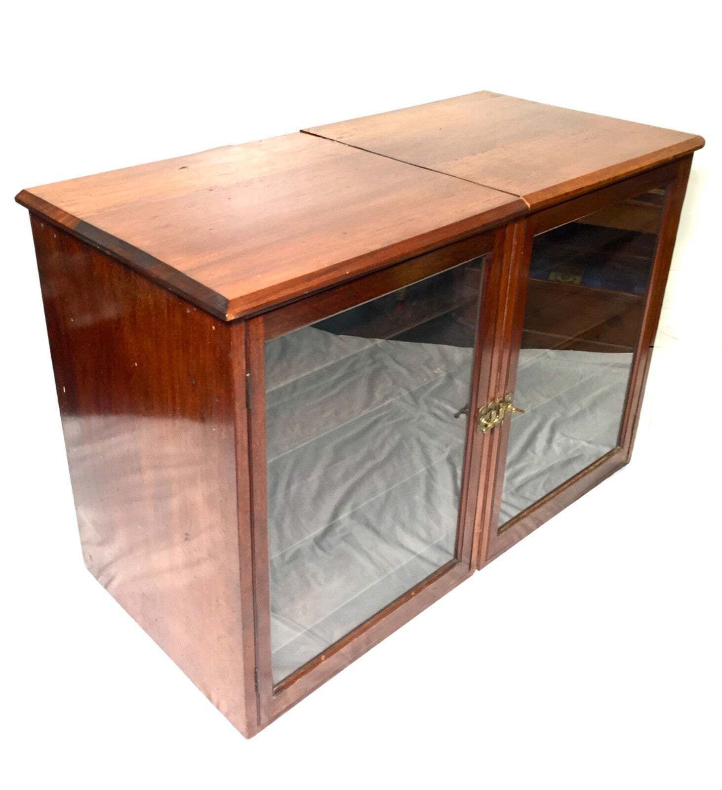 Antique Haberdashery Shop Display Cabinet / Glazed Fronted Drawers Storage C1900 photo furniture
