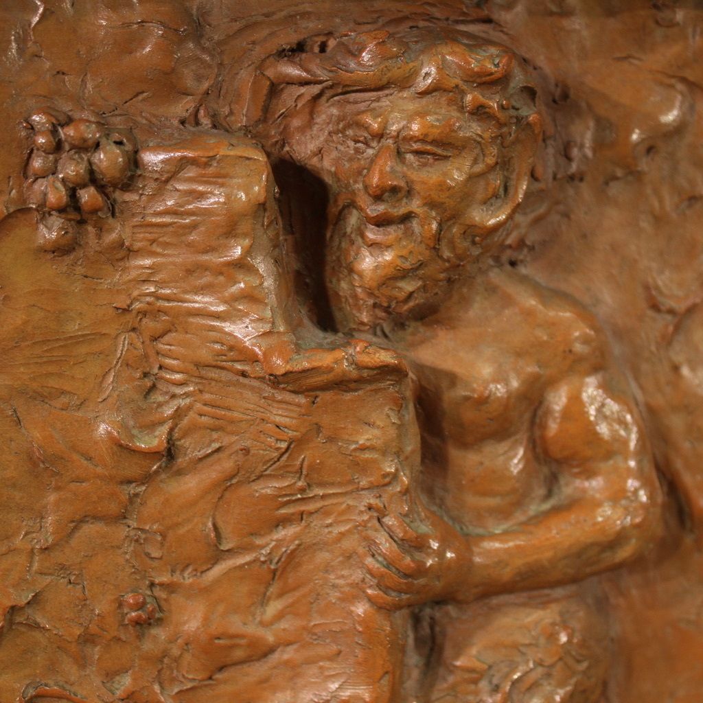 French Terracotta Bas Relief, Venus With Faun From 20th Century photo buy