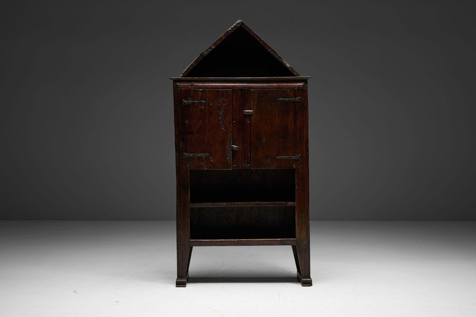 Art Populaire Vernacular Cupboard, France, 19th Century photo vintage