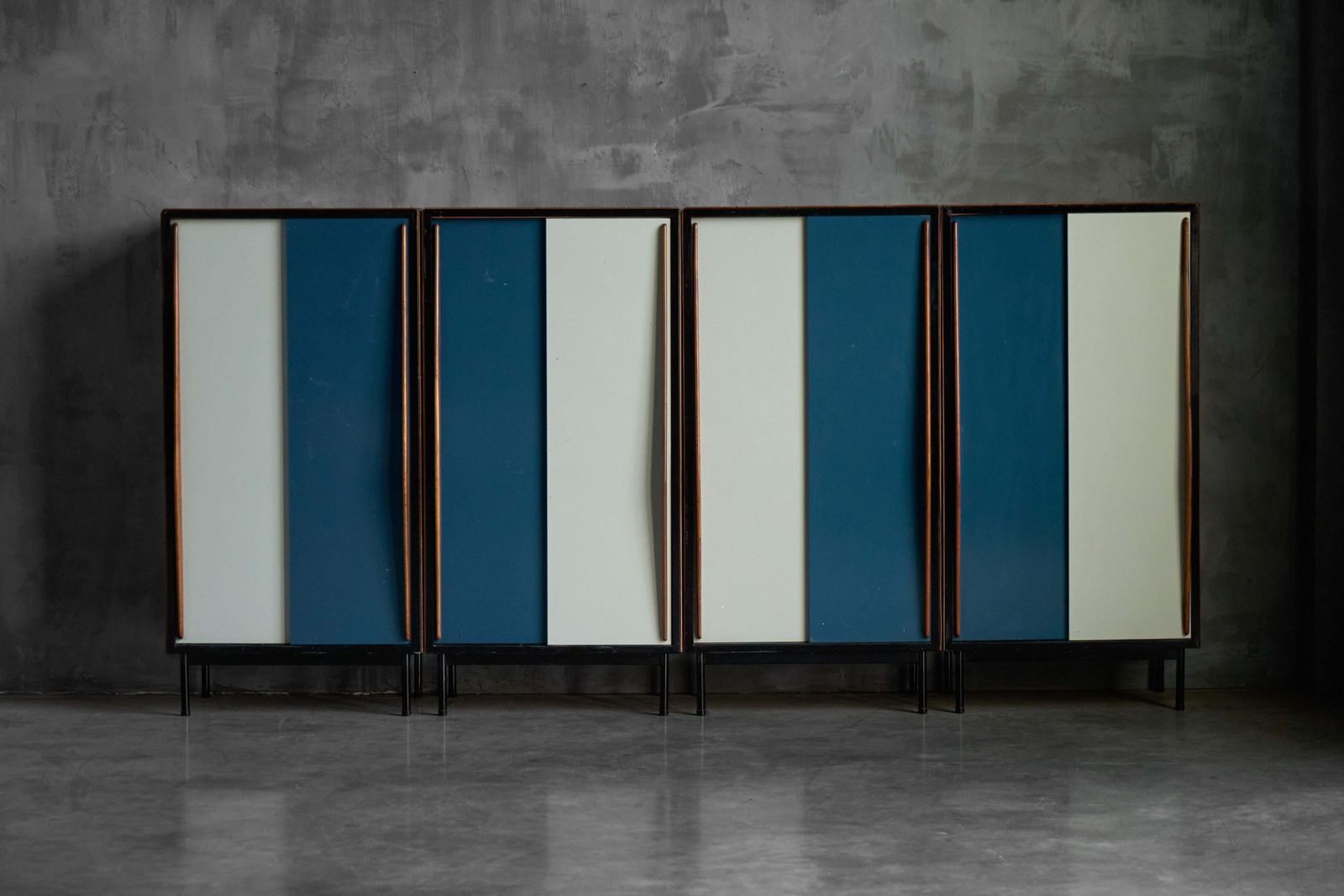 Modernist Wardrobes By Willy Van Der Meeren For Tubax, Belguim, 1950s photo for sale