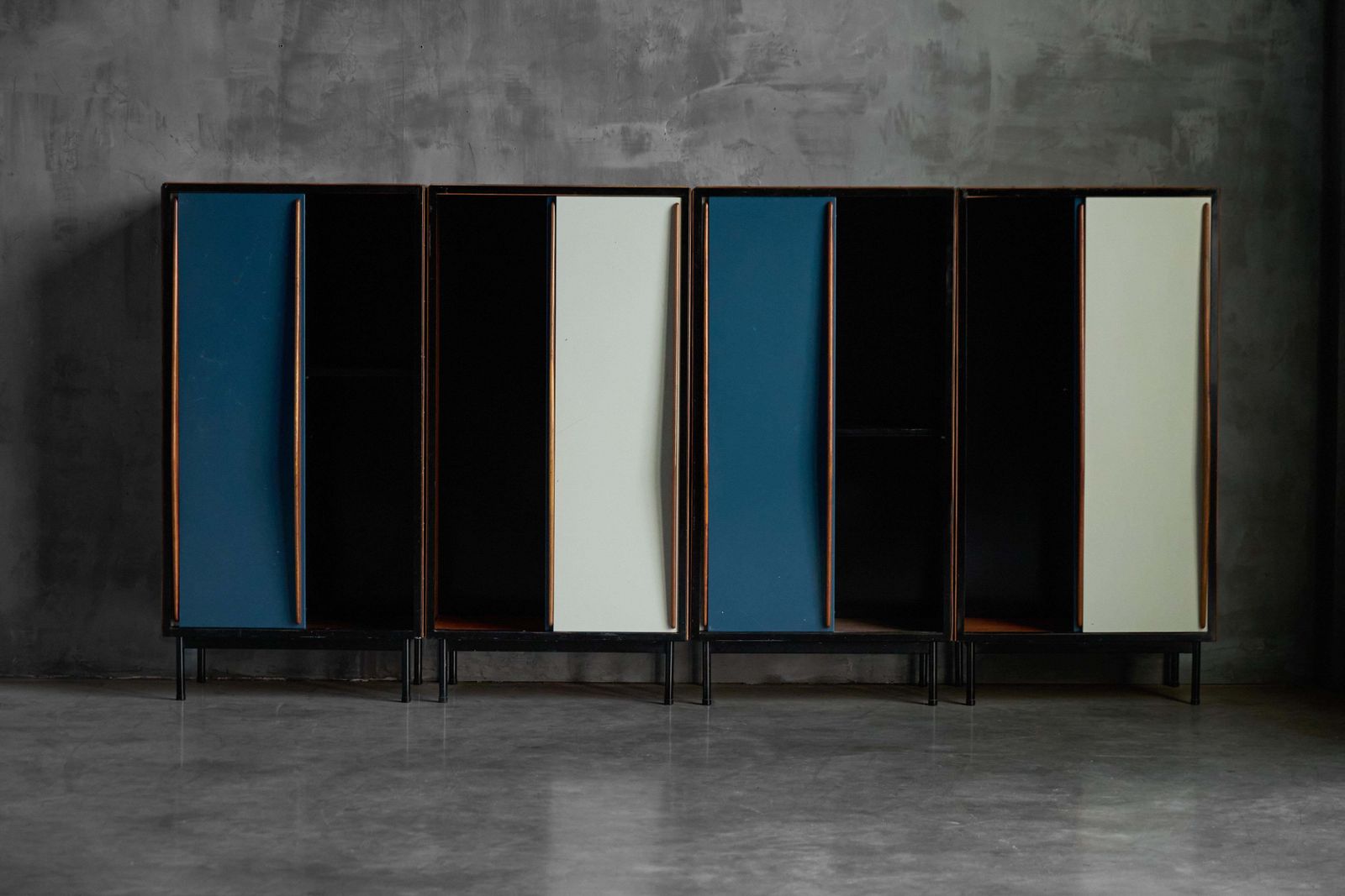 Modernist Wardrobes By Willy Van Der Meeren For Tubax, Belguim, 1950s photo Furniture
