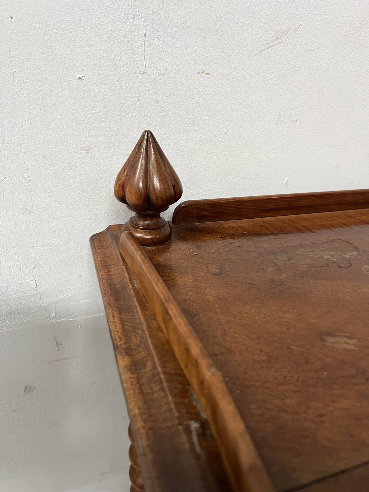 1138.5 Napoleon III Console Table With Three Shelves In Mahogany And Veneer, 19th Century photo