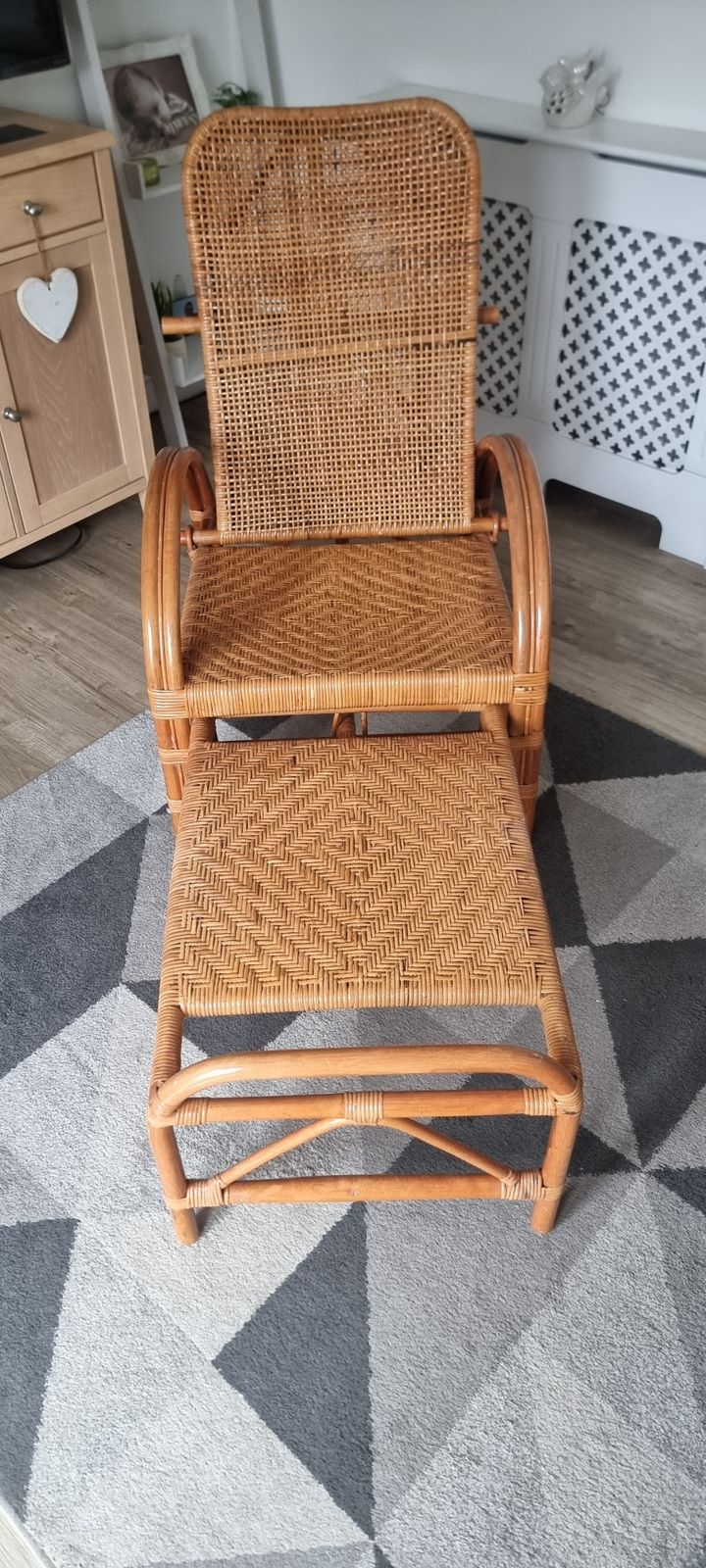 photo furniture 1950   1970 Rattan & Bamboo Lounge Chair