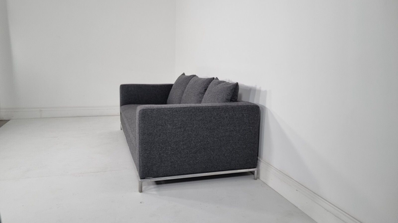 Bb Italia George 3 Seater Sofa In Charcoal Wool Impeccable Condition photo buy