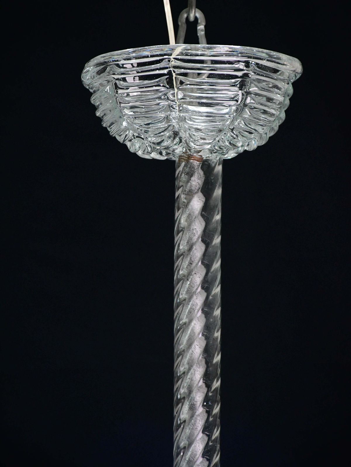 Lighting Luxury Barovier & Toso Chandelier, Murano Pulegoso Glass, 1950s photo