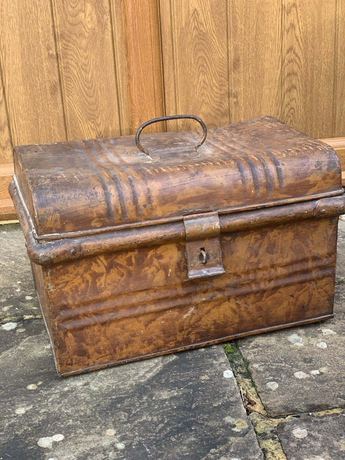 An Attractive Painted Victorian Tin Box