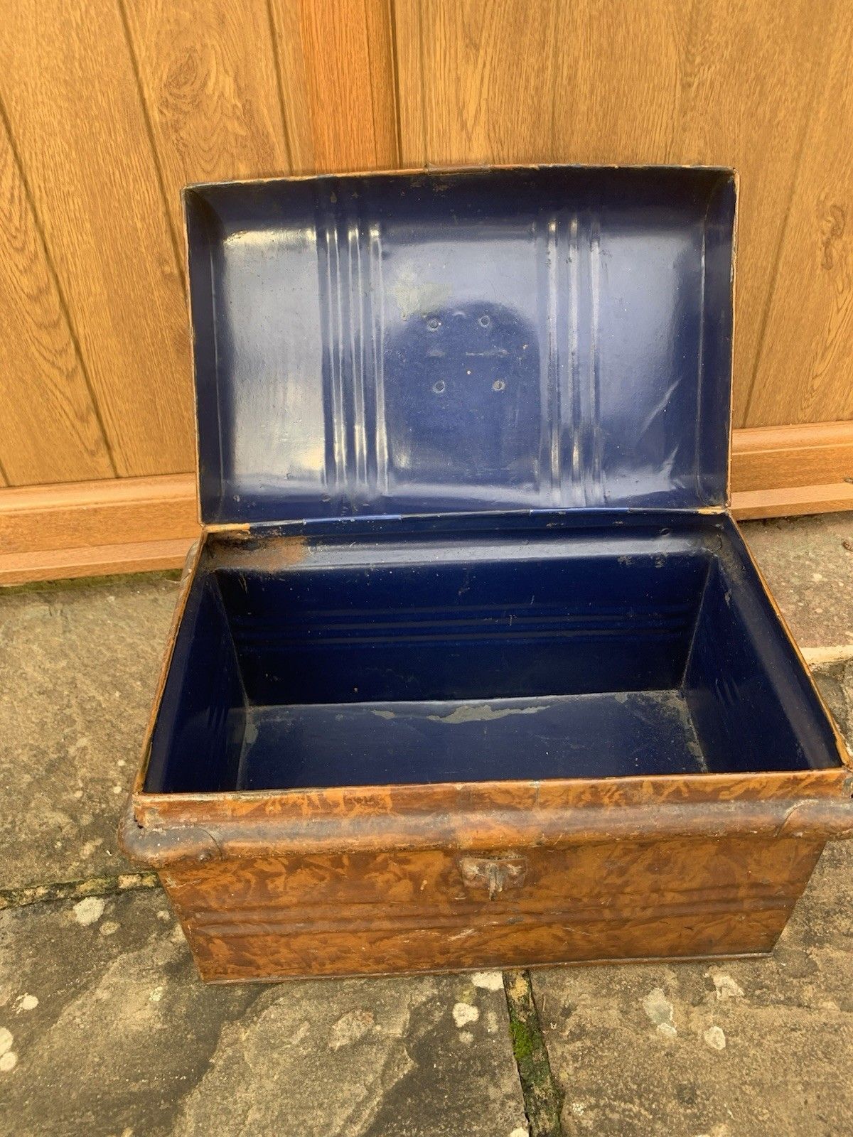 An Attractive Painted Victorian Tin Box photo vintage