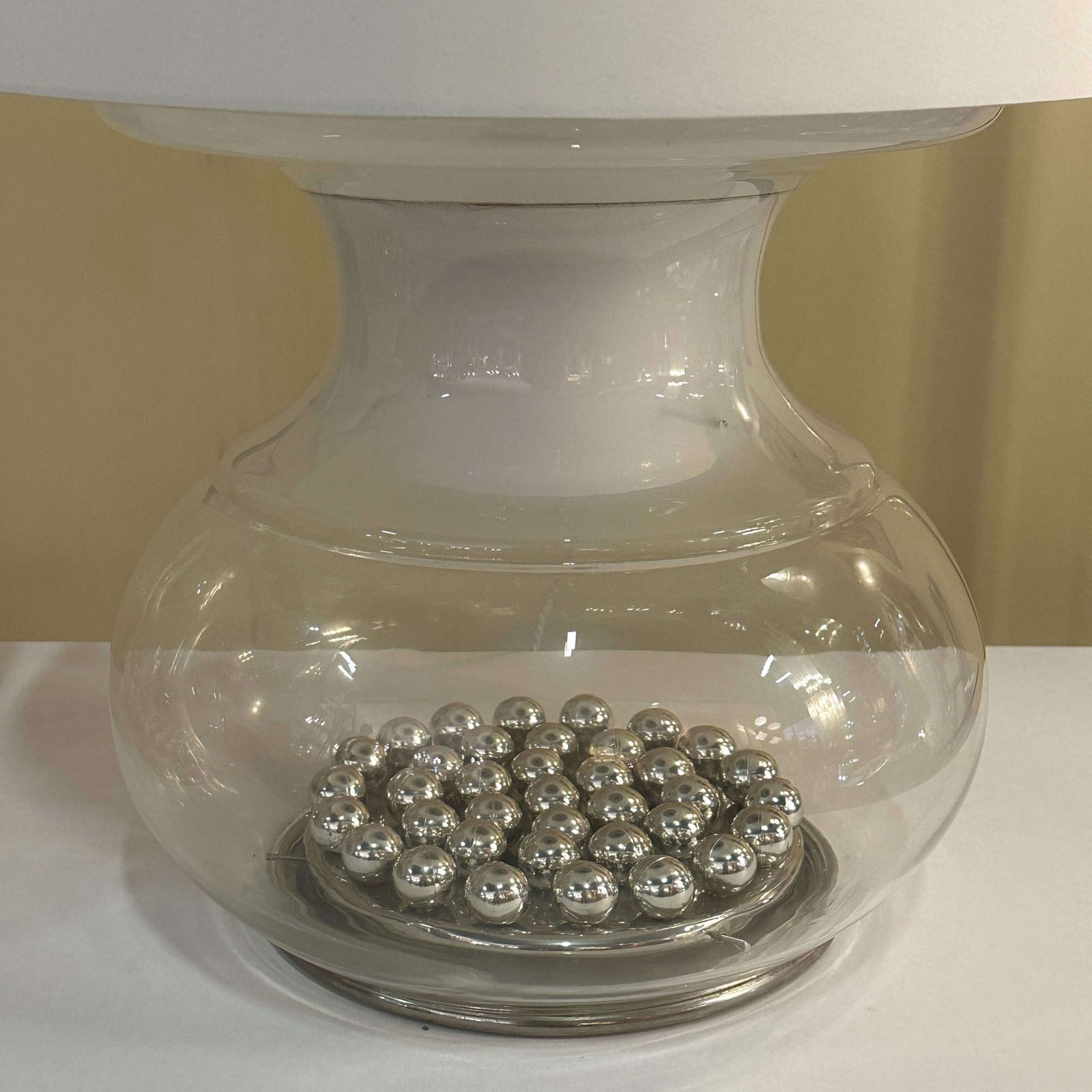 Lighting Pair Of Large Reggiani Murano Table Lamps Italy 1970s photo