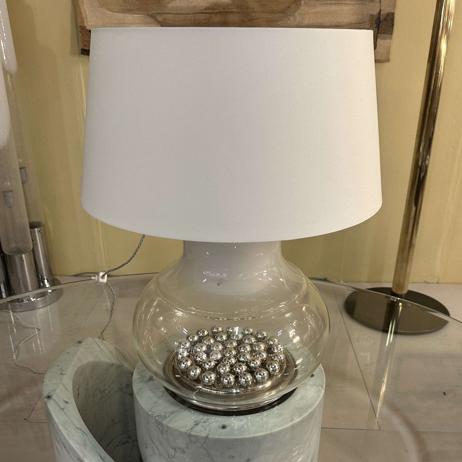 photo buy Pair Of Large Reggiani Murano Table Lamps Italy 1970s