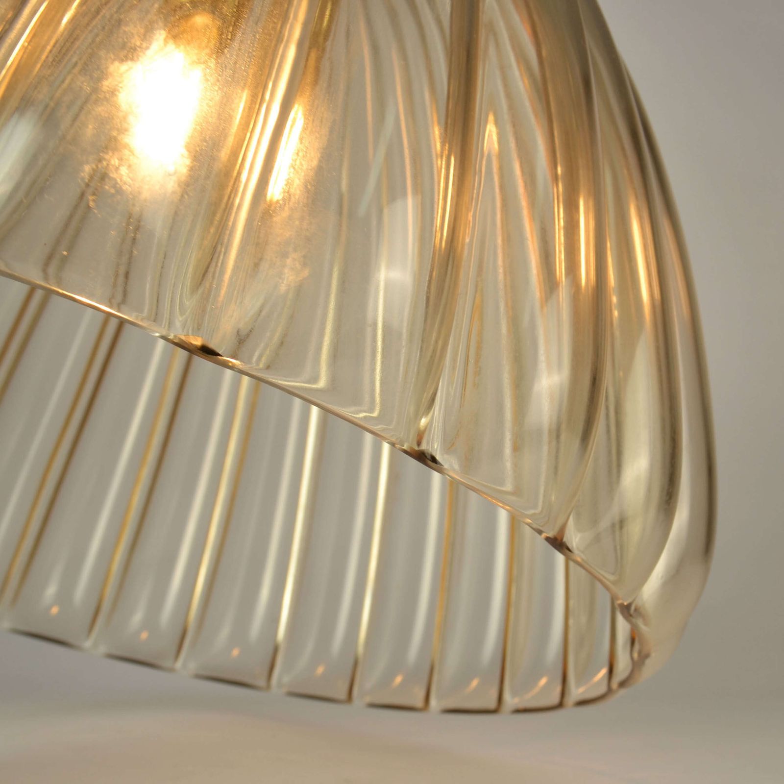 photo furniture Large Renato Toso Glass Bell Shape Pendant Murano 1950's