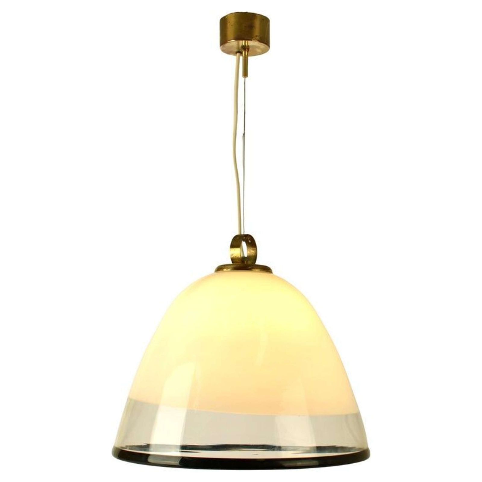 photo vintage Large Renato Toso Glass Bell Shape Pendant Murano 1950's