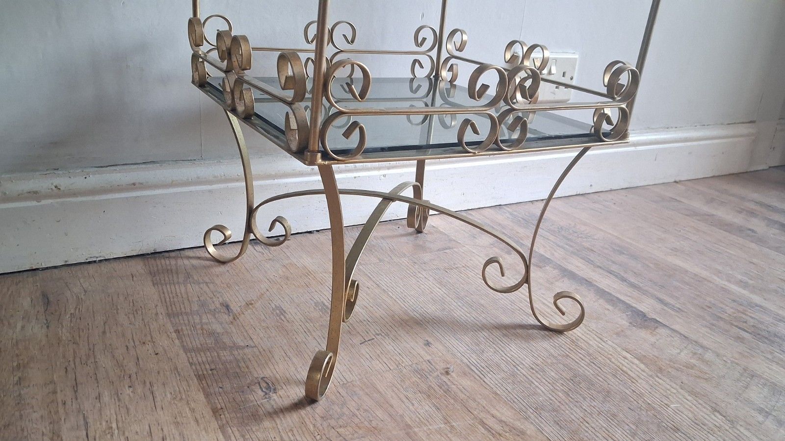 1960's French Mid Century Gilt Wrought Iron Drinks/Cocktail/Side..... Table photo buy