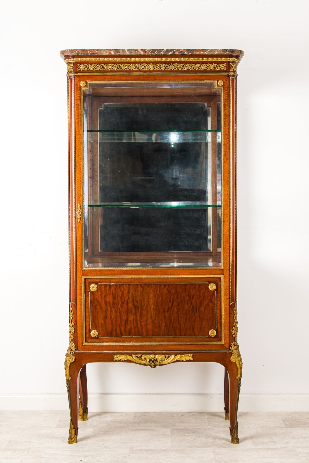Late 19th Century French Mahogany Vitrine Cabinet Attributed To Paul Sormani photo for sale