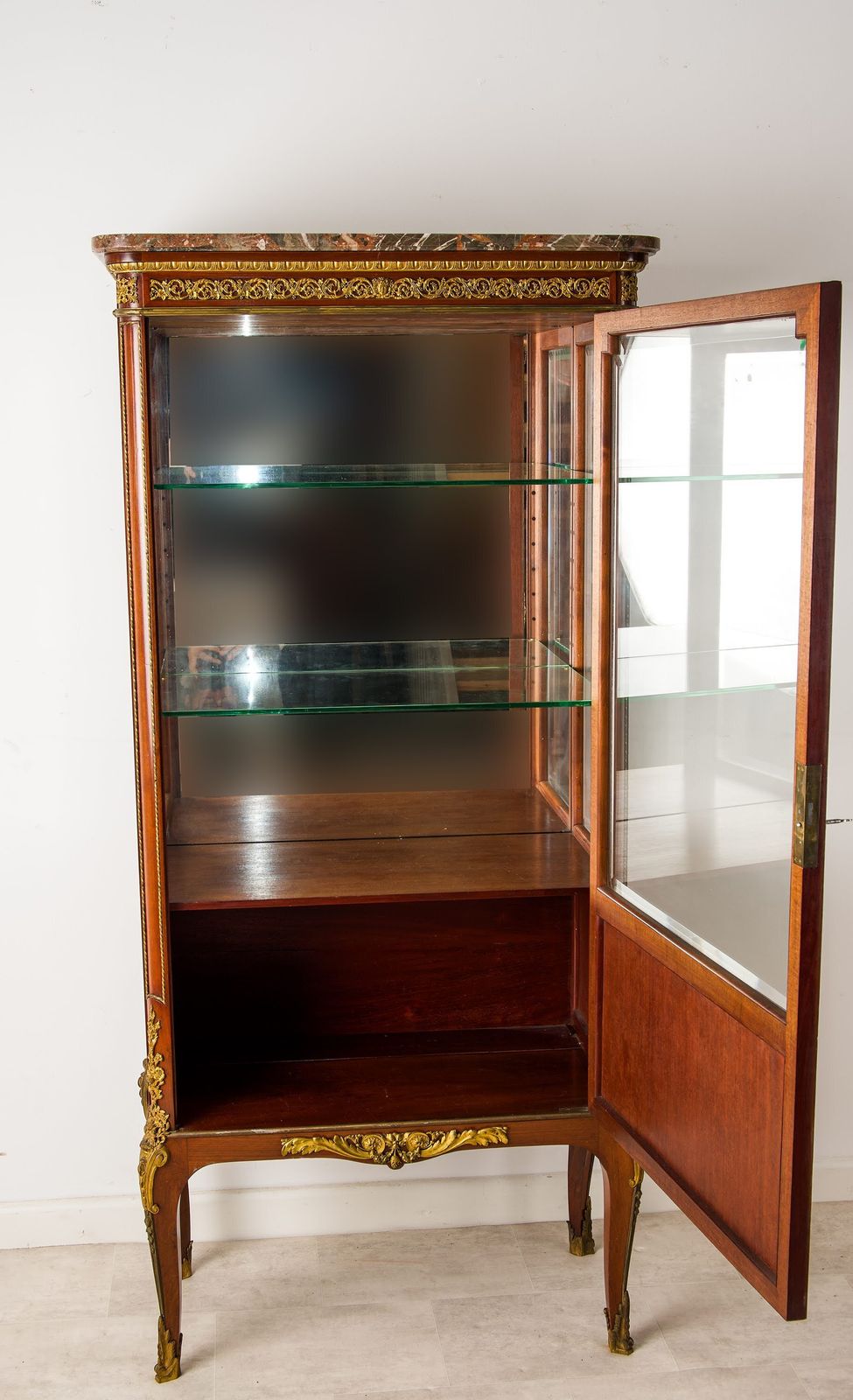 photo for sale Late 19th Century French Mahogany Vitrine Cabinet Attributed To Paul Sormani